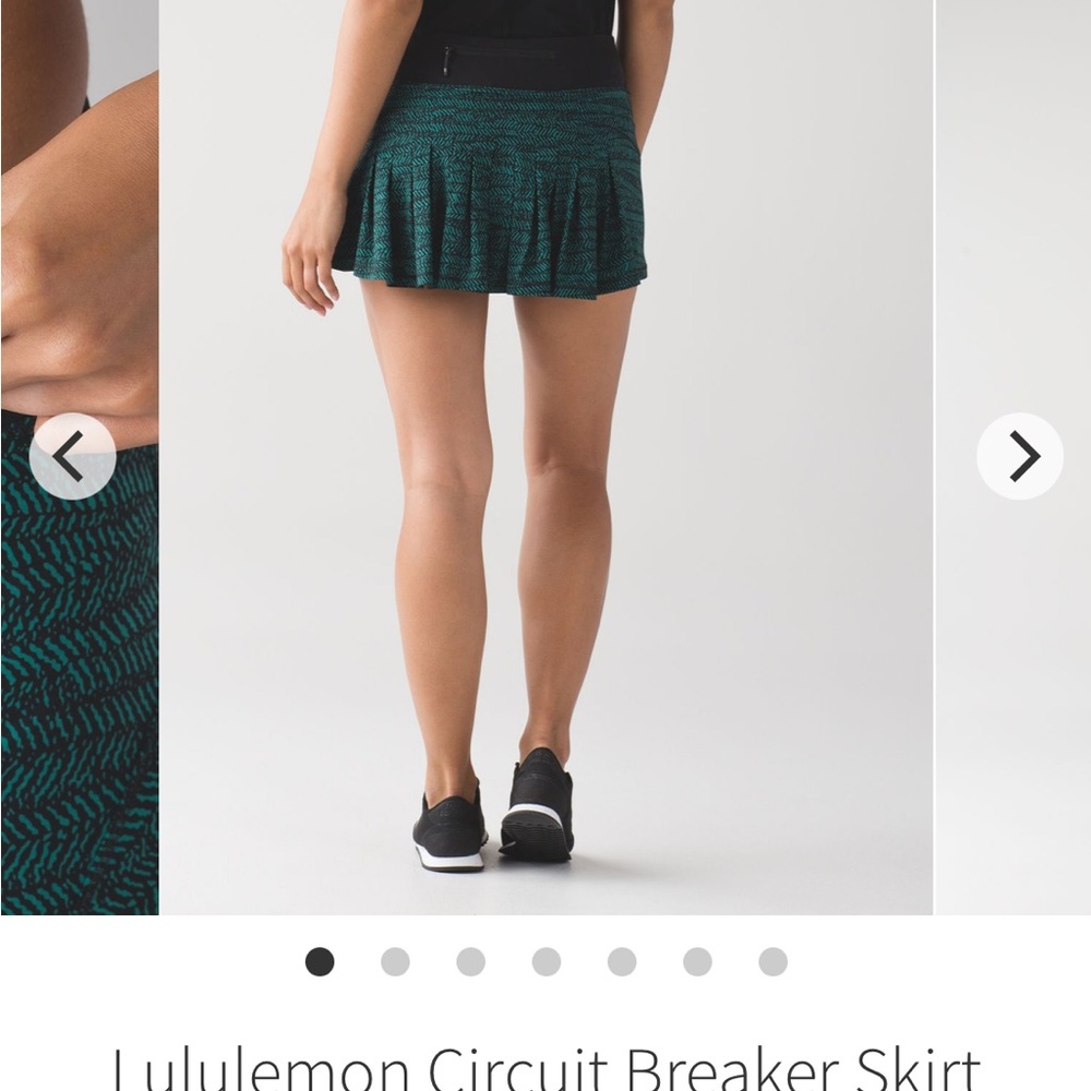 Lululemon Circuit Breaker Skirt 
Mini Trax Hunter Green Black / Black - Picture 2 of 9